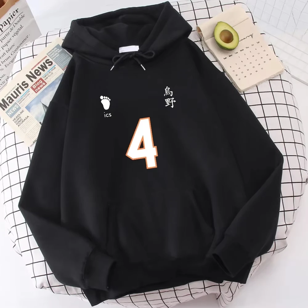 Hot Anime Haikyuu Number 1-12 Printed Hooded Men Women Hoodies Plus Size Sweatshirt Harajuku Long Sleeve Unisex Streetwear Tops