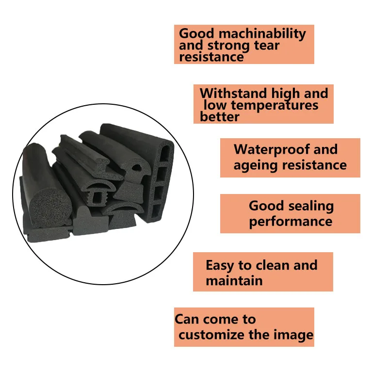Foamed special-shaped glass pressure strip groove fixed pressure strip insert strip sealing strip