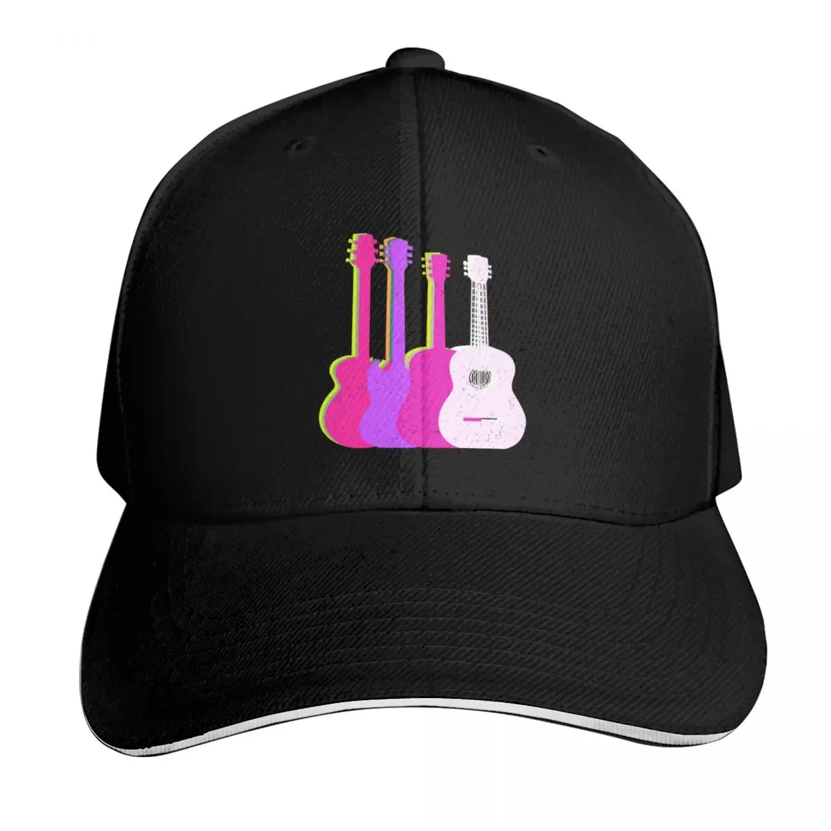 

Guitar Rainbow Pinks Baseball Cap Hip Hop Trucker Cap Dropshipping Sun Hat For Children Women's Beach Visor Men's