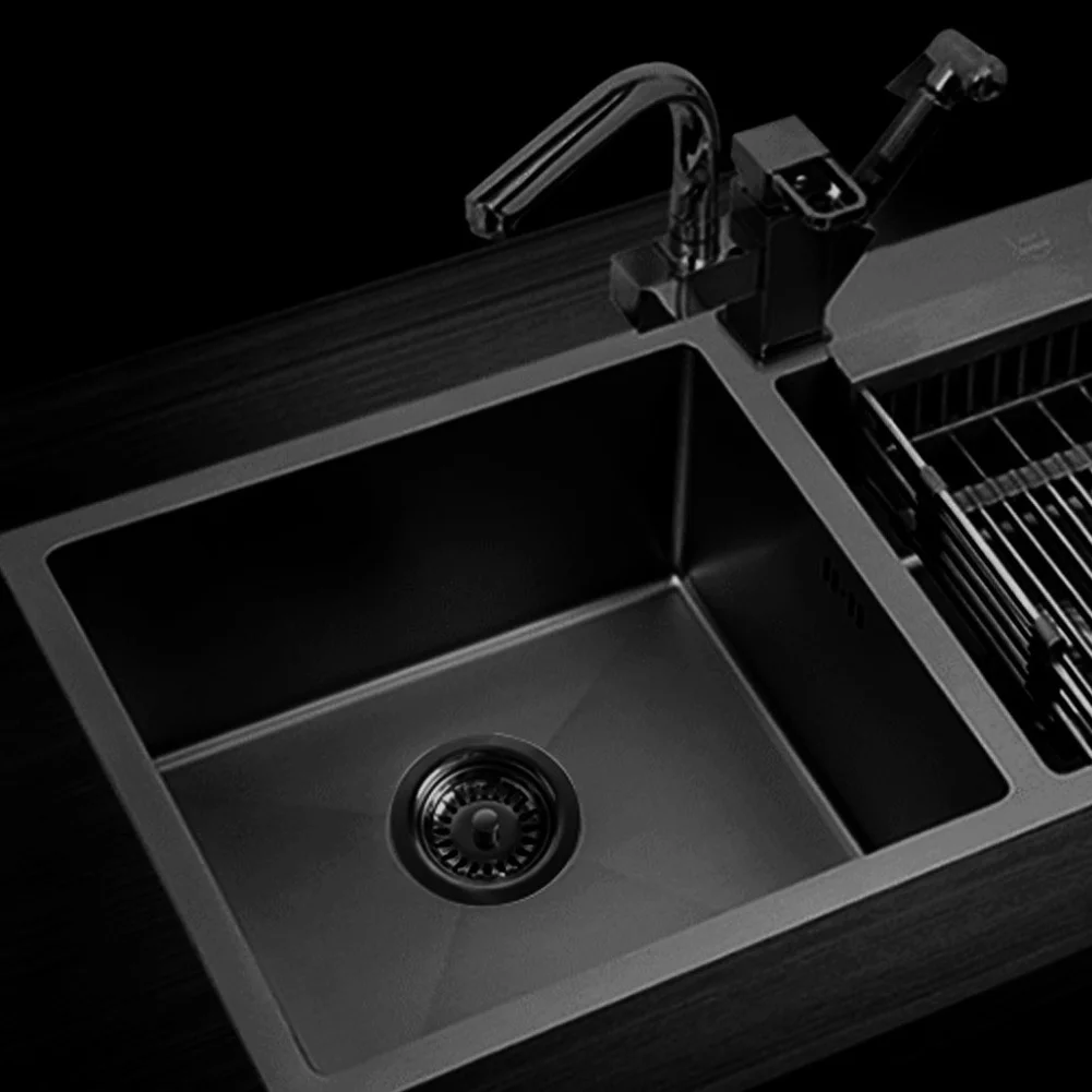 

Stainless Steel Black Coated 114mm Sink Strainer With Overflow With Clear Steps For Quick And Hassle-free Replacement