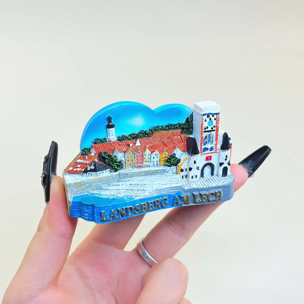 3D Resin Tabletop Figurine, Europe Turkey City Landmark Souvenir Ornament Hand Painted Travel Decor