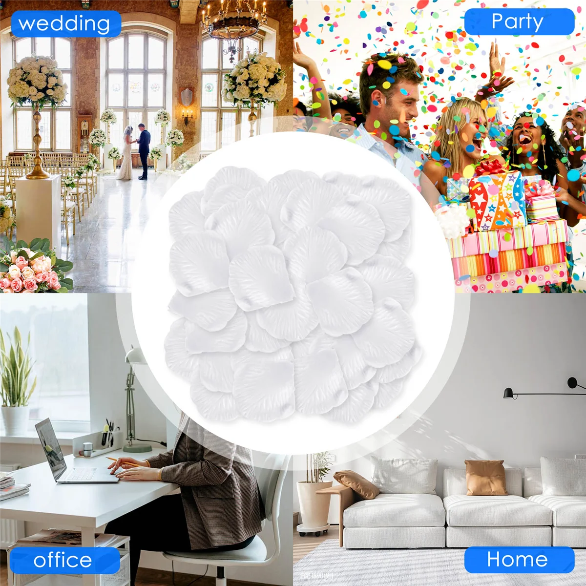 A03V 500 Rose petals  scattered white decoration Wedding Party