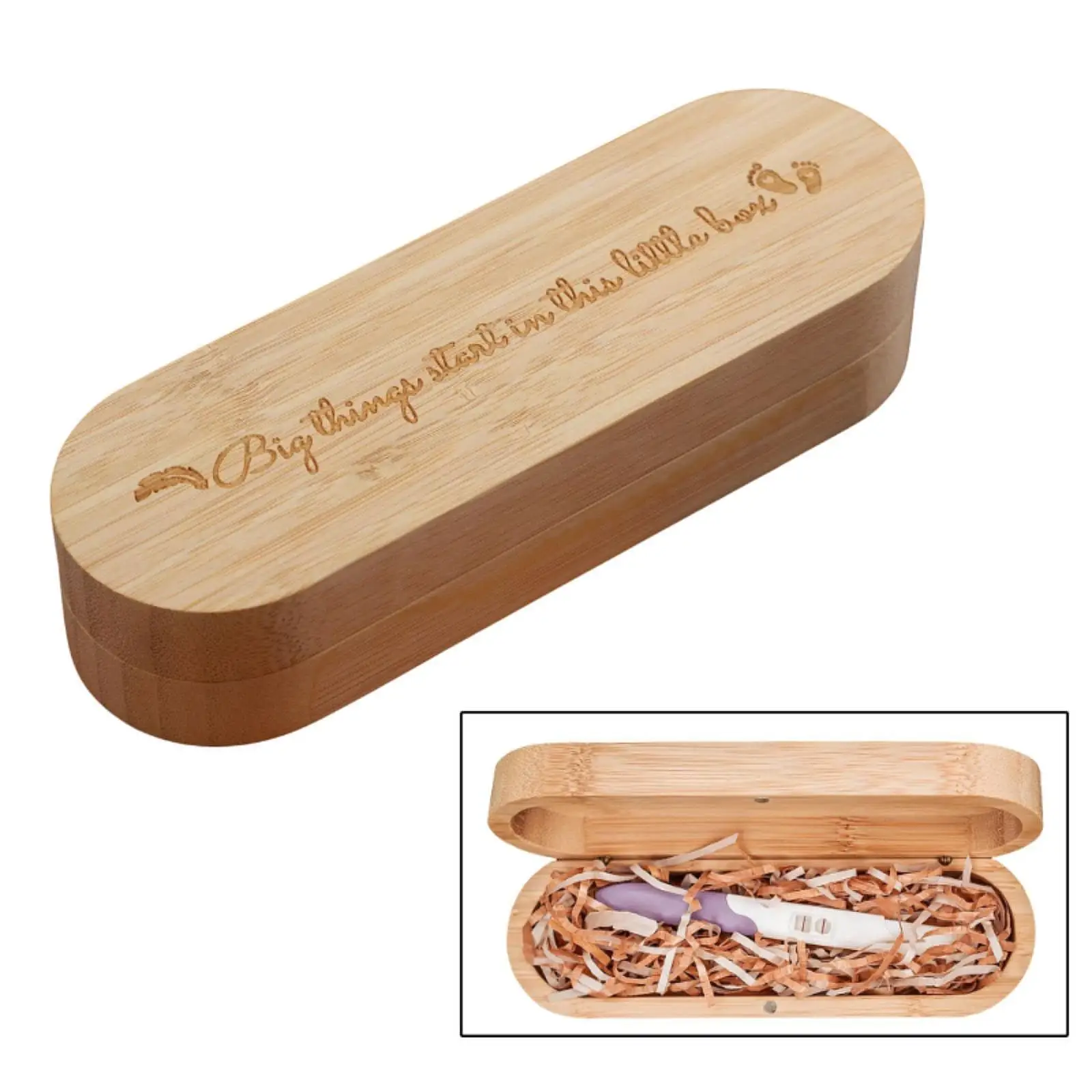 

Pregnancy Announcement Presents Box Storage Case Smooth Surface Multipurpose