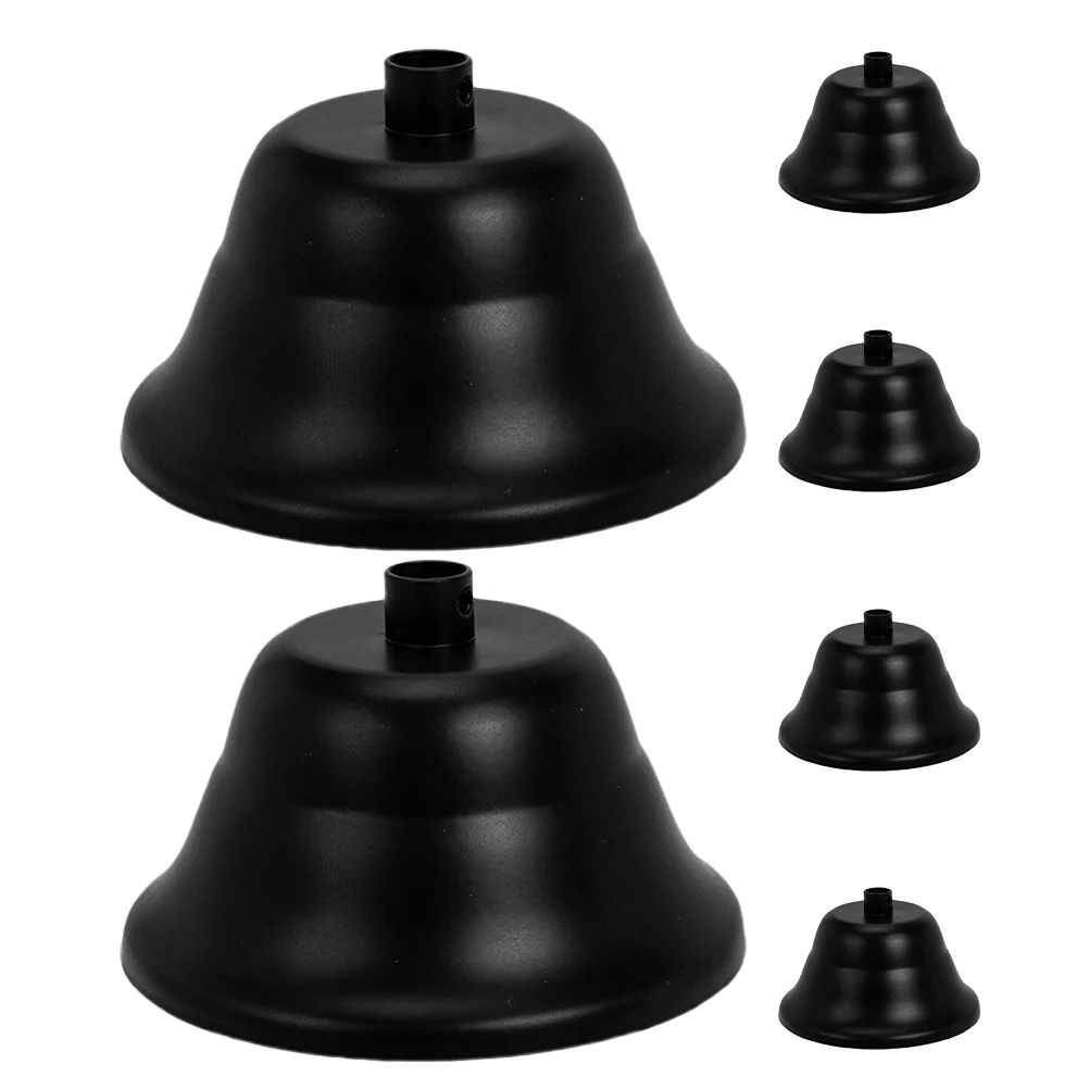 

6 Pcs Lamp Canopy Ceiling Light Base Holder Board for Kit Iron Black Fixture Shade Plate
