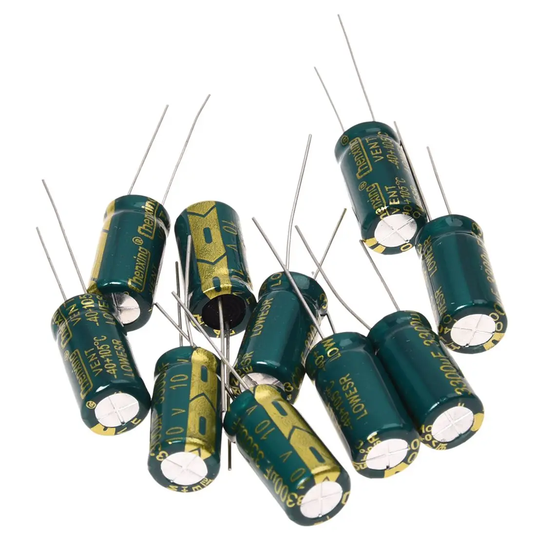 10Pcs 10V 3300UF Motherboard Electrolytic Capacitor Radial