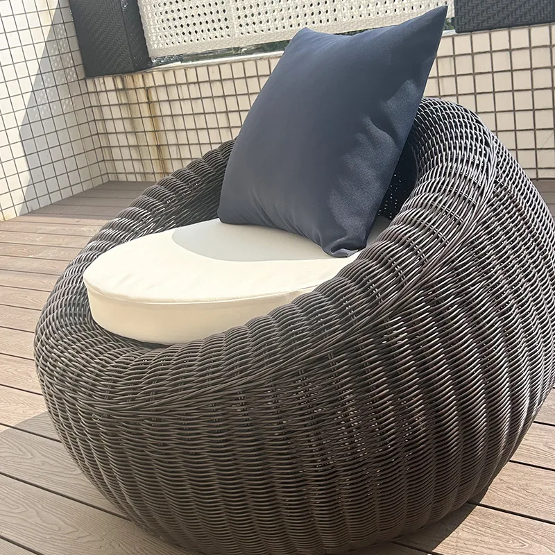 Outdoor-Freizeit-Rattan-Sofa, kreativer Innenhof-Terrasse, Garten-Rattan-Stuhl