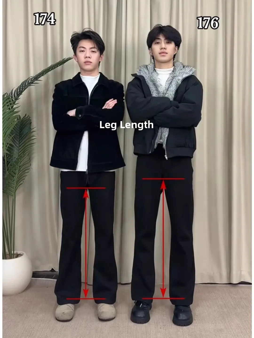 Black Slim Fit Flared Casual Trousers Men's Autumn Winter Fleece Lined Suit Pants Cleanfit Straight Leggings