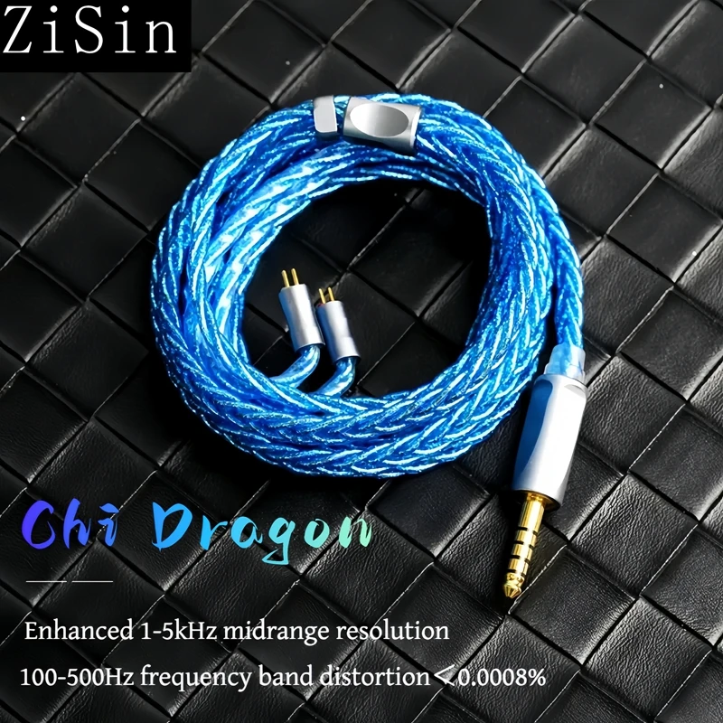 Câble de mise à niveau HiFi pour écouteurs intra-auriculaires ZiSin avec connecteur 3,5 mm IE900/4,4 mm MMCX équilibré pour MK4 Legacy2