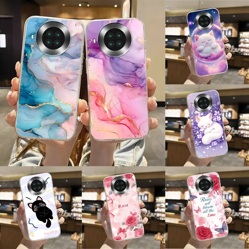 For Cubot Note 20 Pro Cubot P60 Case Back Cover Shockproof Silicone Soft Phone Case For Cubot Note20 Marble Flower Clear Funda