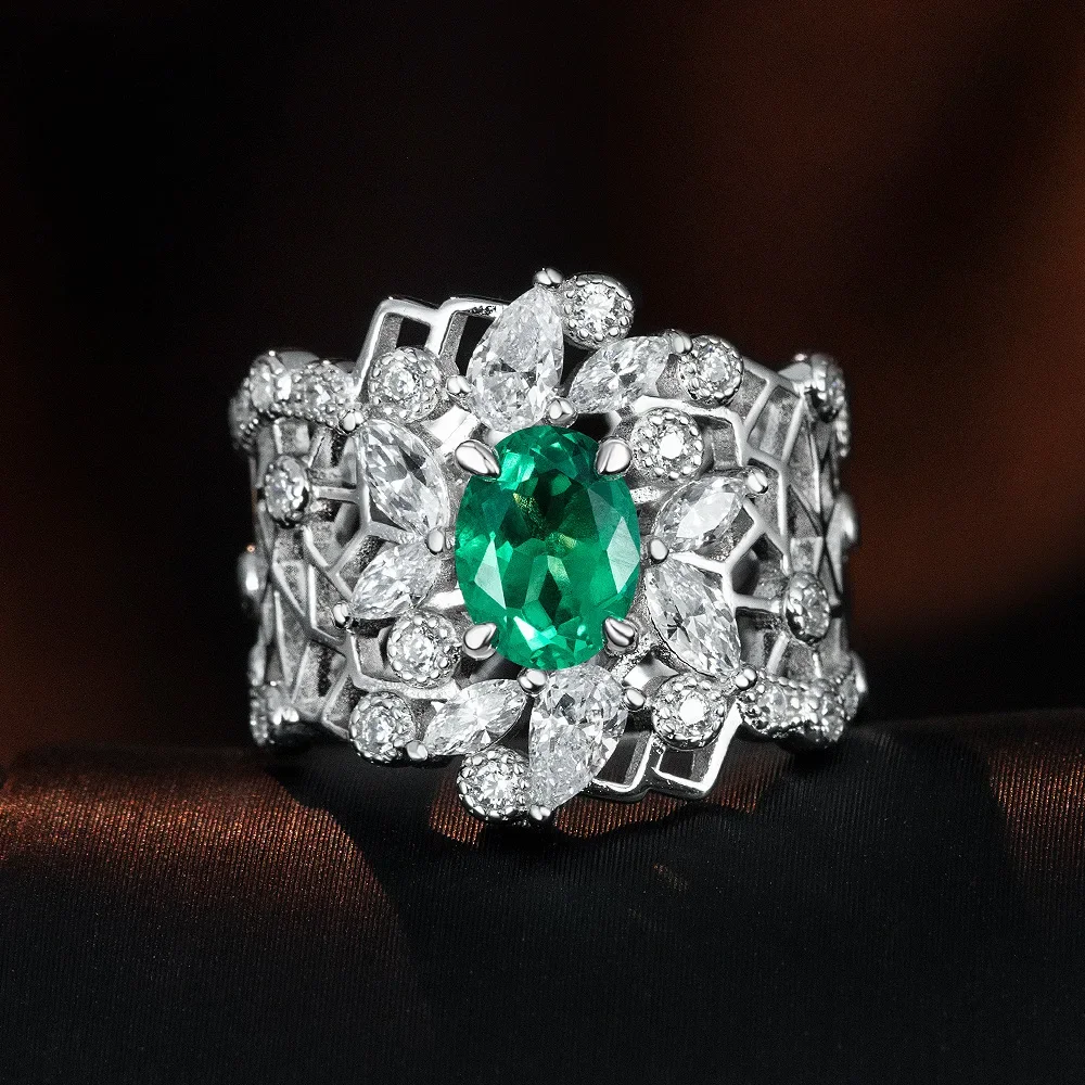 

Новое серебряное модное кольцо S925, 2 карата в форме яйца, 6*8, красное, синее, зеленое широкое кольцо с культивированным драгоценным камнем, ювелирные изделия для свадьбы