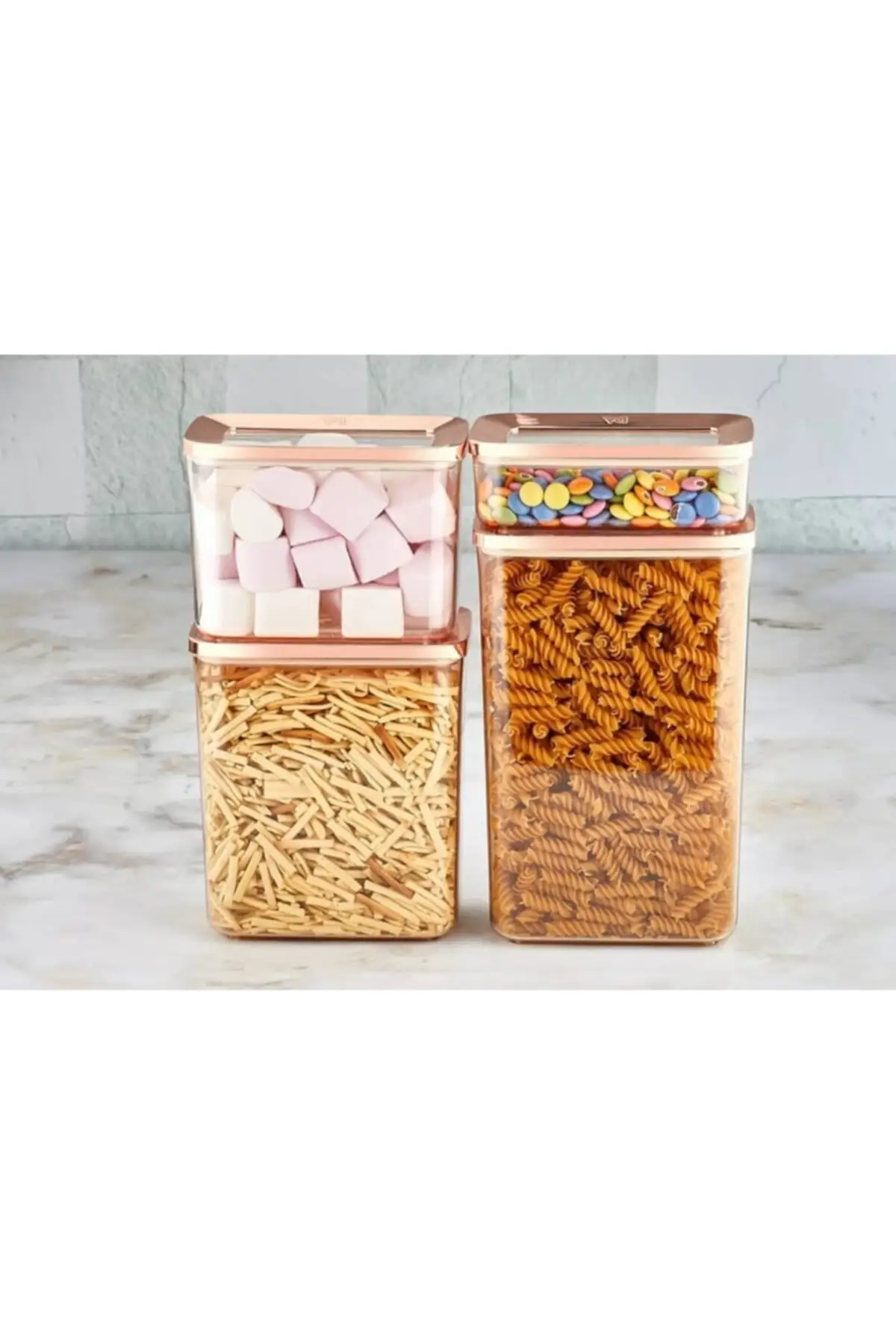 

DOLBOVI rectangular copper storage container set 4 pcs