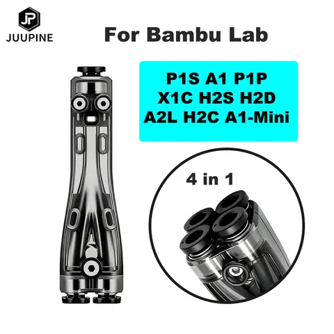 Upgrade for Bambu Lab A2L H2C H2D H2S P1S P1P/ X1C A1 A1 MINI PTFE Adapter 4in1 Connecter 4 Feeder Modules Bambulab Accessories