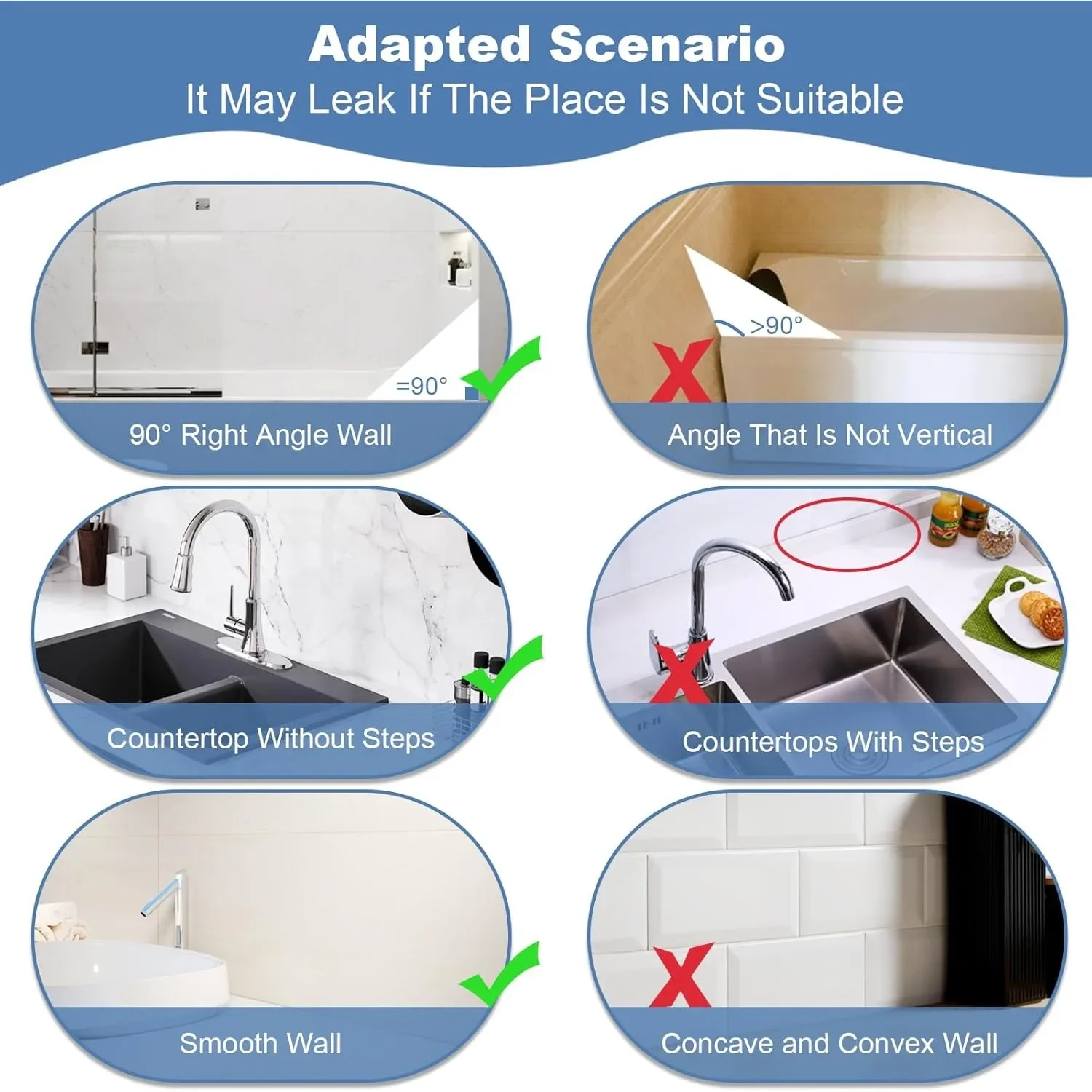 2Pcs Silicone Splash Guard for Bathtub Bath Tub Water Blocker Secure Seal Shower Corner Guards Bath Tub Corner Filler for Home U