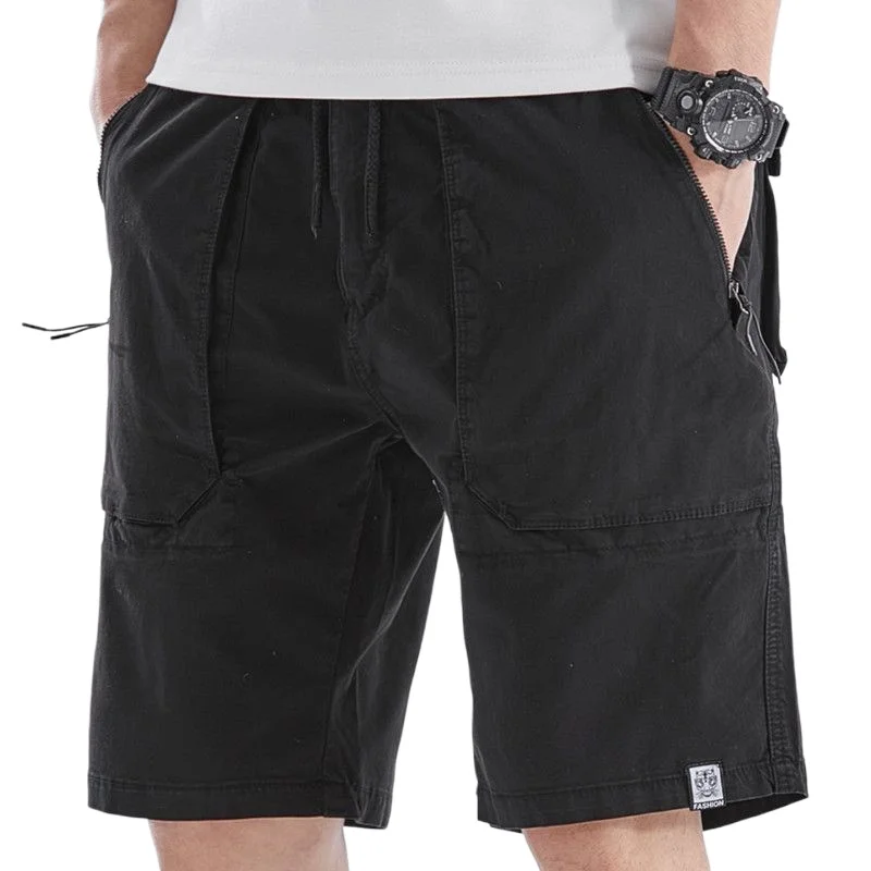 

2026 New Summer Zipper Pocket Loose Casual Shorts Men's Slimming and Breathable Wide-leg Workout Five-point Pants