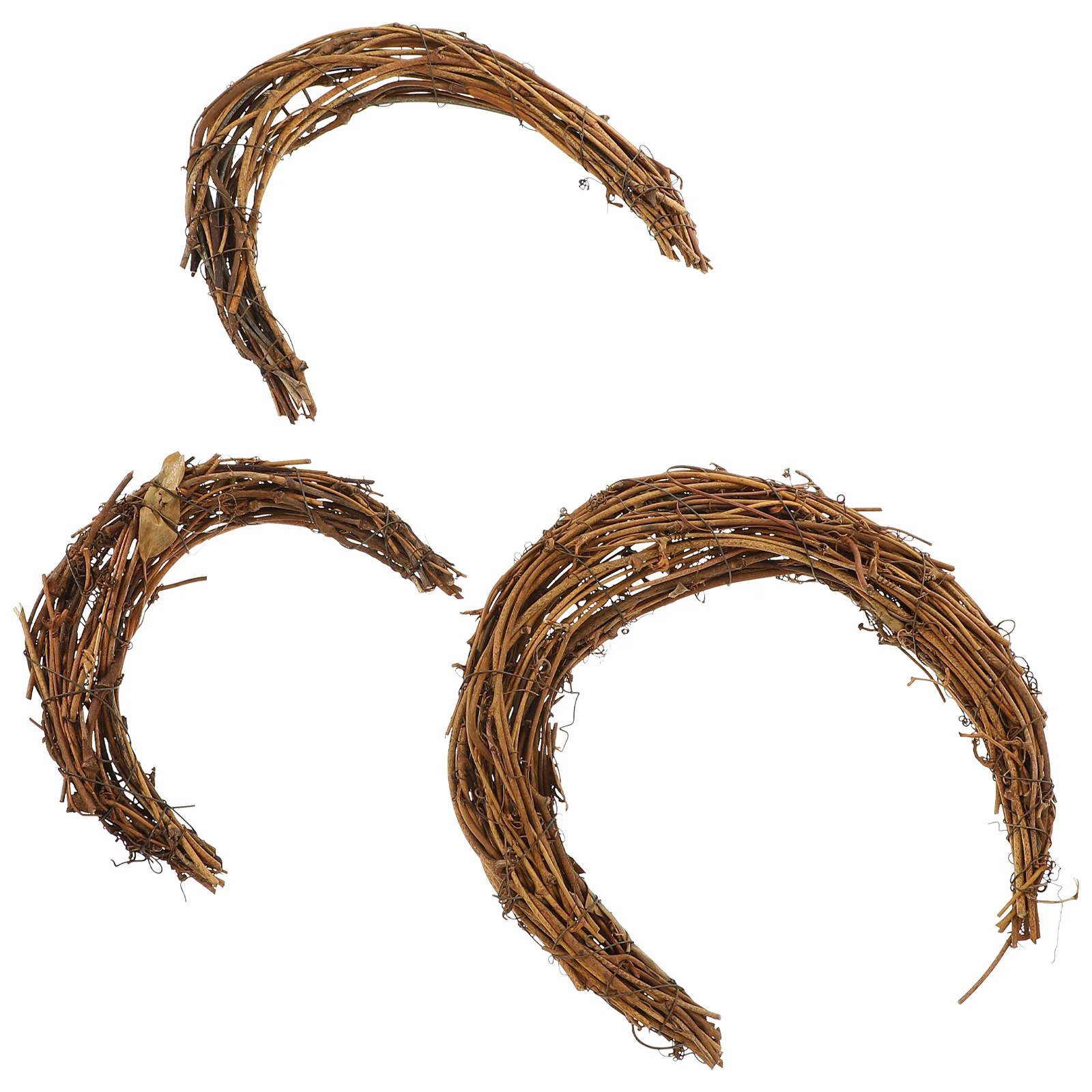 

3 Pcs Rabbit Smilax Glabra Rattan Grapevine Wreaths for Crafts Home Decoration Moon DIY