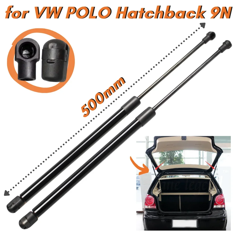 Qty(2) Trunk Struts for Volkswagen VW Polo 9N Hatchback 2001-2009 6Q6827550C Rear Tailgate Boot Lift Supports Shock Absorbers