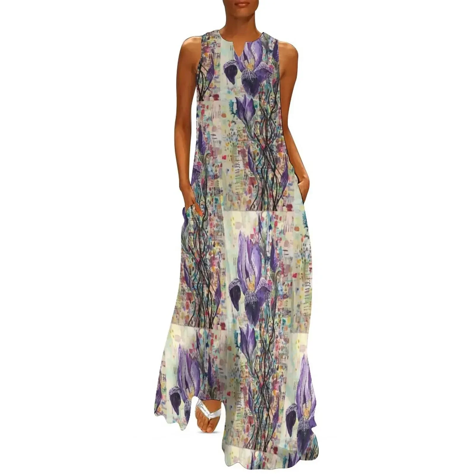 

Iris Painting Long Dress summer dress woman 2025 evening dress women dresses for official occasions for woman