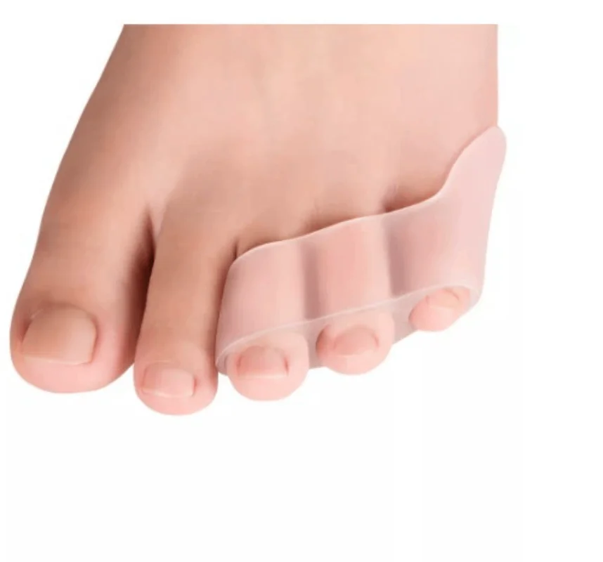 

2Pcs=1Pair Three Hole Little Finger Separator Overlapping Toes Bunion Blister Pain Relief Straightener Protector Foot Care Tool