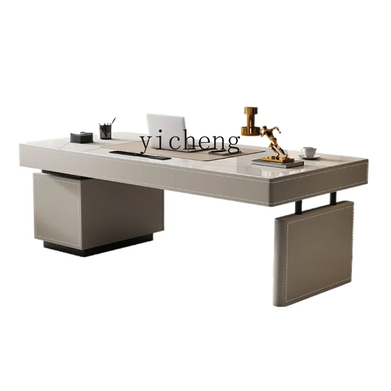 

ZC Stone Plate Desk Modern Minimalist Adult Home Use Bedroom Study Desk Boss Computer Desk