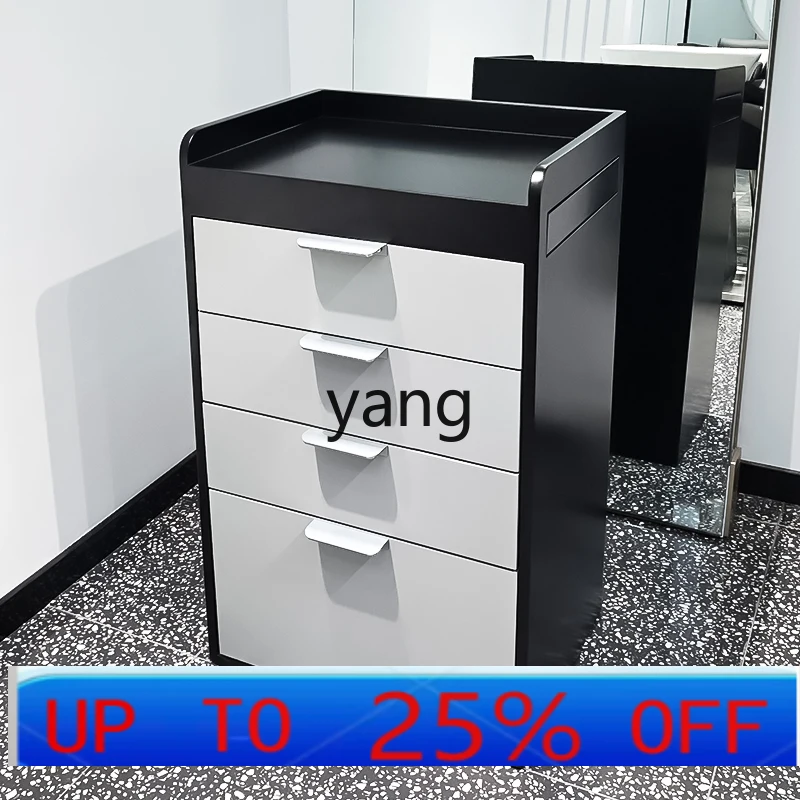 lmm tool cabinet hair salon special storage simple barber shop wooden paint four-layer storage cabinet