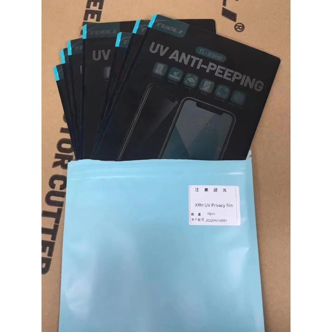 TUOLI 20Pcs X9HP Anti-Spy Anti-peep UV Matte Privacy Glass Film Hydrogel Screen Protector Cutting Machine Plottor