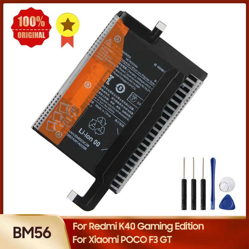 

Production in 2024 Phone Replacement Battery BM56 For Xiaomi POCO F3 GT Redmi K40 Gaming Edition Quality Batteries With Tool