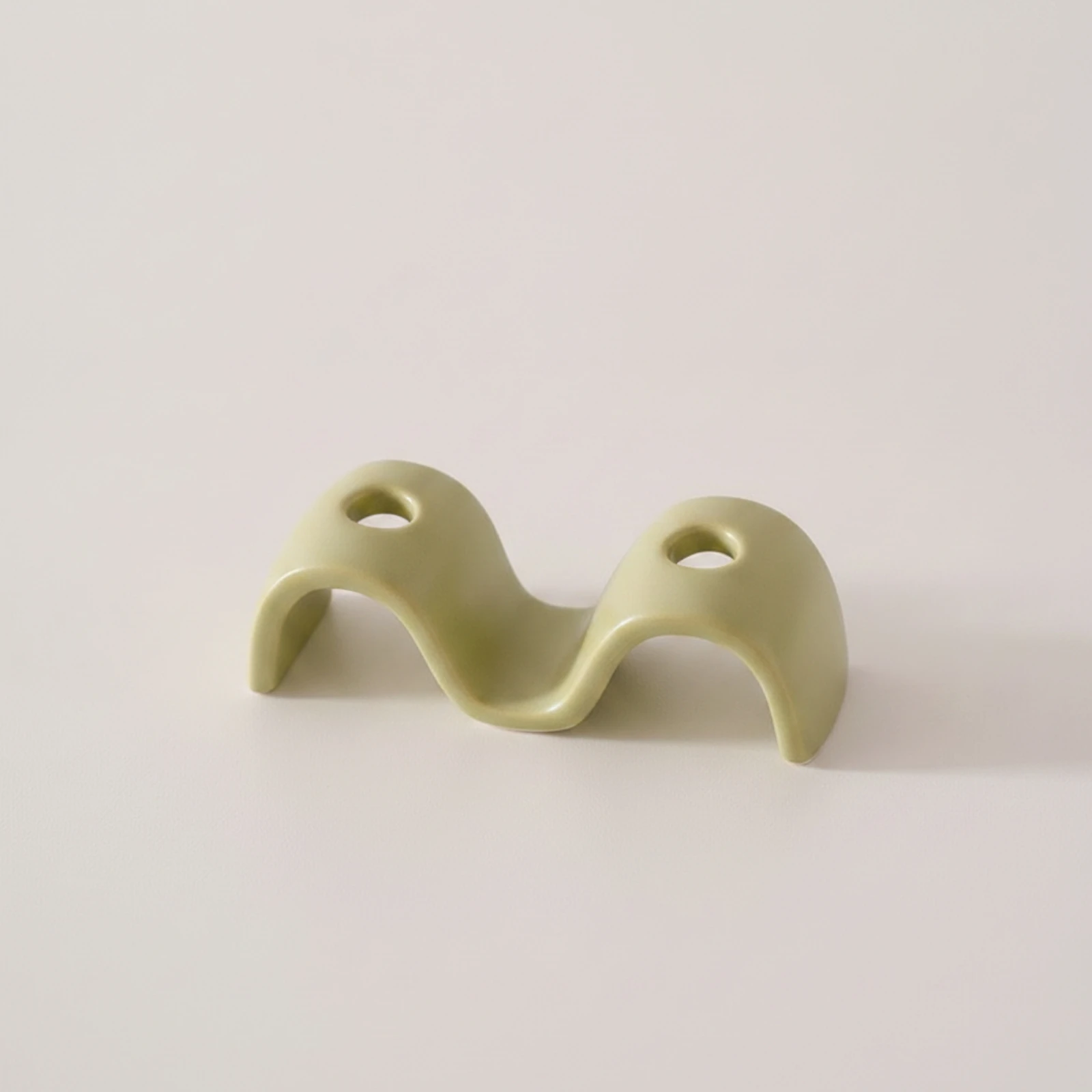 Ceramic Toothbrush Holder Glazed Toothbrush Holder with Two Openings Organizer Minimalist Sleek for Bathroom, Countertop