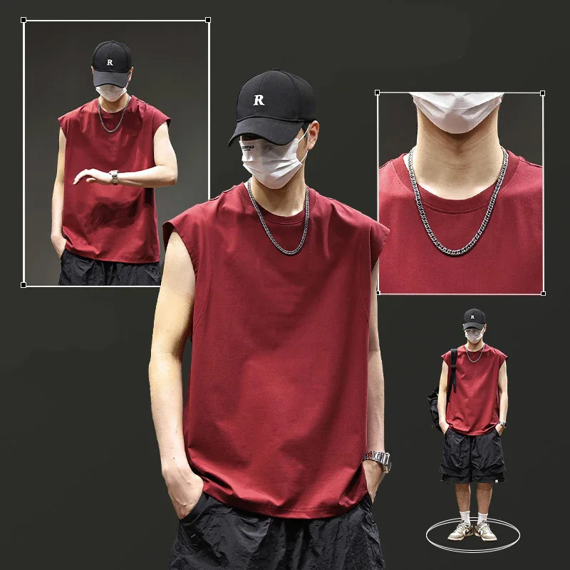 

Kazuki Kuraii Men's Summer Loose Fit Spor Cool Feeling Svel T-irt Trendy Thin Fitn Tank Top round Ne Casual ...