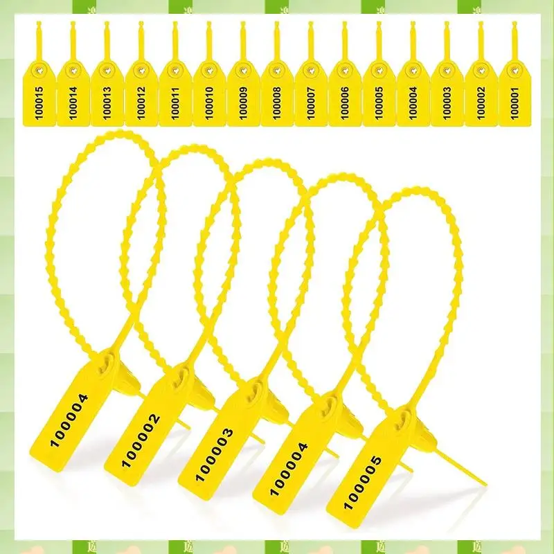 2025 1000Piece Fire Extinguisher Tags Security Tags Seals Safety Numbered Zip Ties Labels (Yellow),1000Piece Fire Extinguisher T