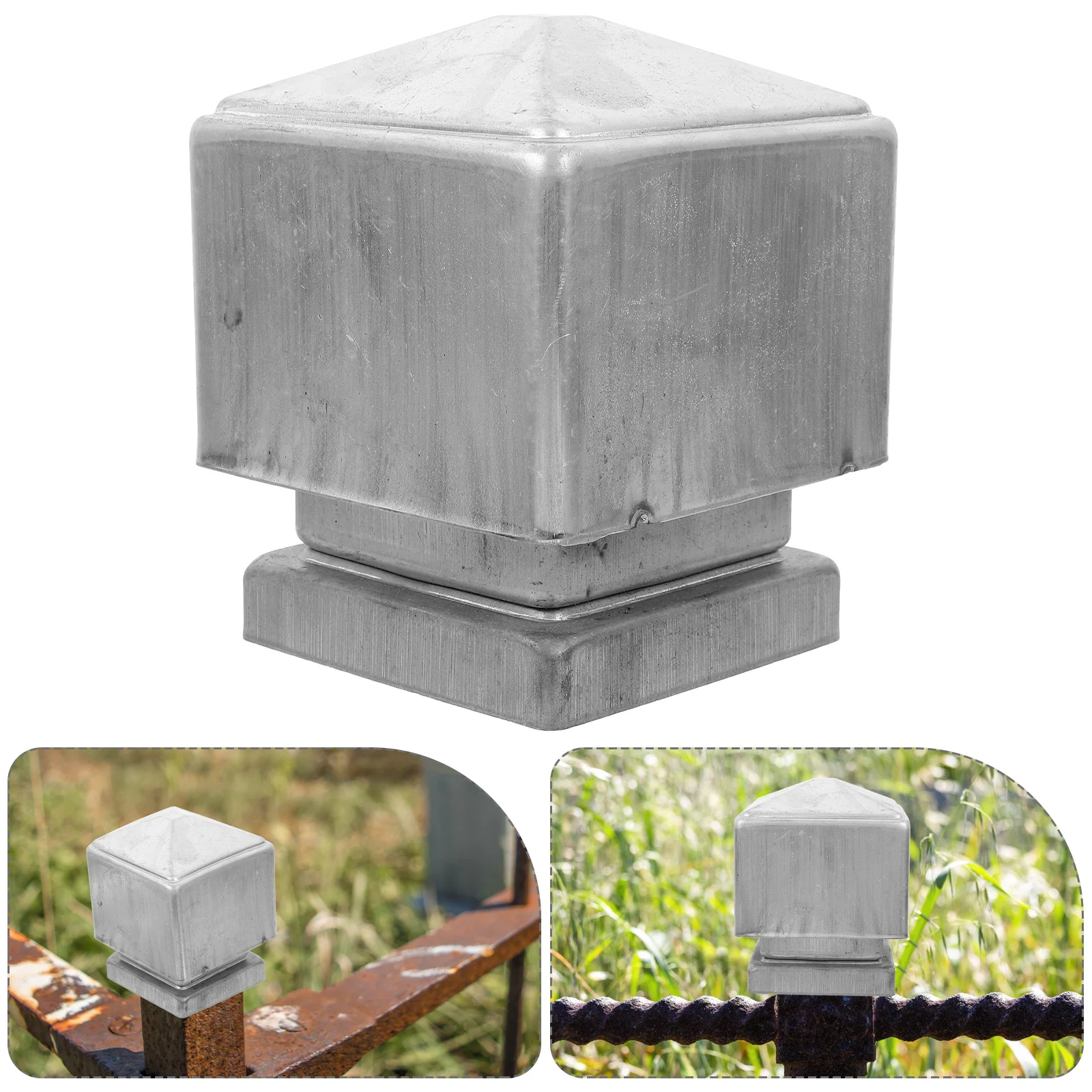 

Fence Finials Galvanized Iron Wire Drawing Durable Scratch-Resistant Decorative Fence Caps Outdoor