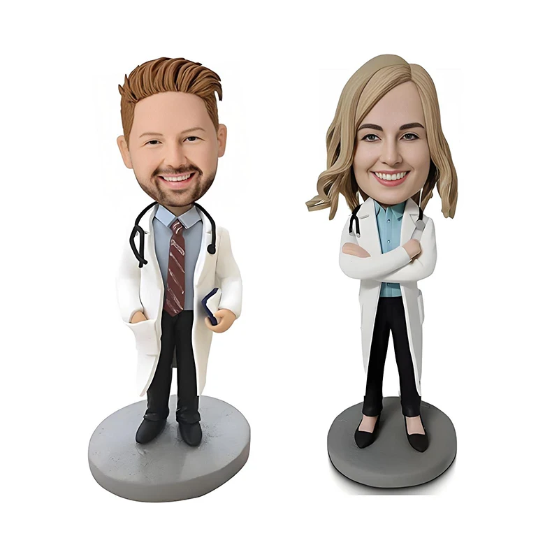 Custom Bobblehead,Personalized Doctor Bobble Head Gifts Based on Your Photos,3D Figurine Maker, Sculpture Dolls