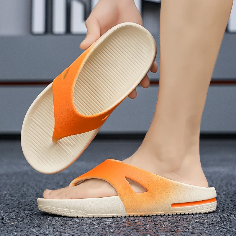 

Летние шлепанцы на платформе с толстой подошвой, мужские тапочки, мягкие пляжные тапочки из ЭВА, легкие и уличные легкие тапочки