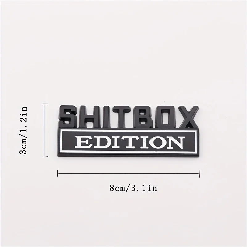 SHITBOX zinc alloy car stickers, car tailgate, car modification car stickers, personalized fashion, specifications are diverse view 6