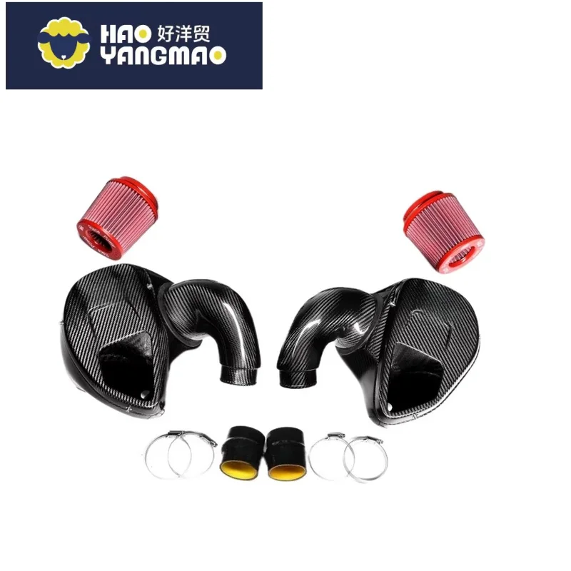 Applicable to 2021+ S8 EA825 4.0T-Fit Performance Dry Carbon Cold Air Intake Pipes (Speed Enhancement)​
