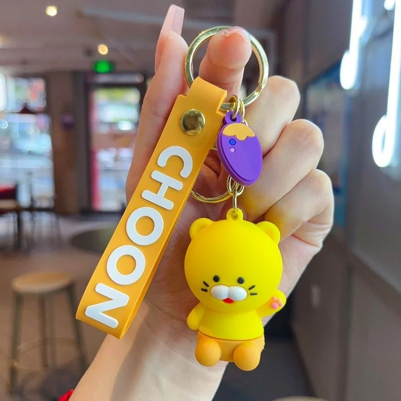 Choonsik dos desenhos animados chaveiros kuka estatuetas de silicone carro chaveiros sacos pingentes e pequenos presentes que têm ornamentos pendurados