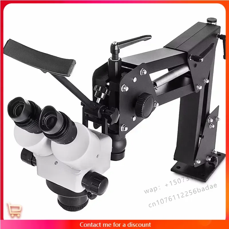 7X-45 Kinway Magnification Multidirectional Microscope Micro-Setting Microscope Spring Stand Jewelry Setting Microscope