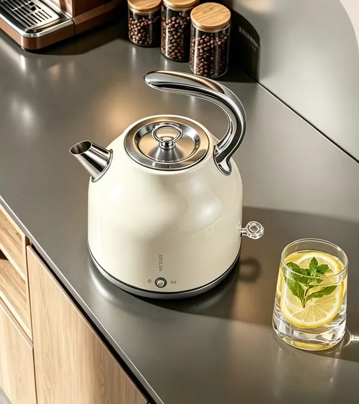 220V Deshilang Electric Kettle Home Water Boiler Stainless Steel Constant Temperature Insulation Tea Pot G