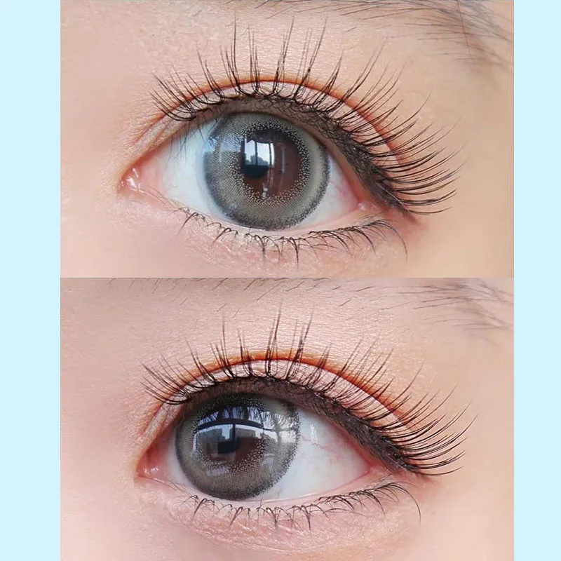 Faux cils croisés faits à la main avec tige transparente, simulation naturelle, nickel é arc-en-ciel, doux, maquillage, vente en gros, 5 paires