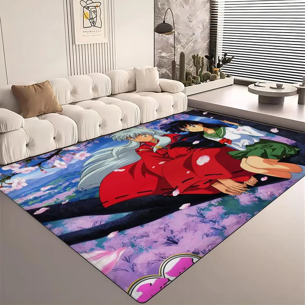 

Inuyasha anime Floor Mat Entrance Door Mat Rectangle Anti-slip Home Soft Badmat Front Door Indoor Outdoor Mat Toilet Rug