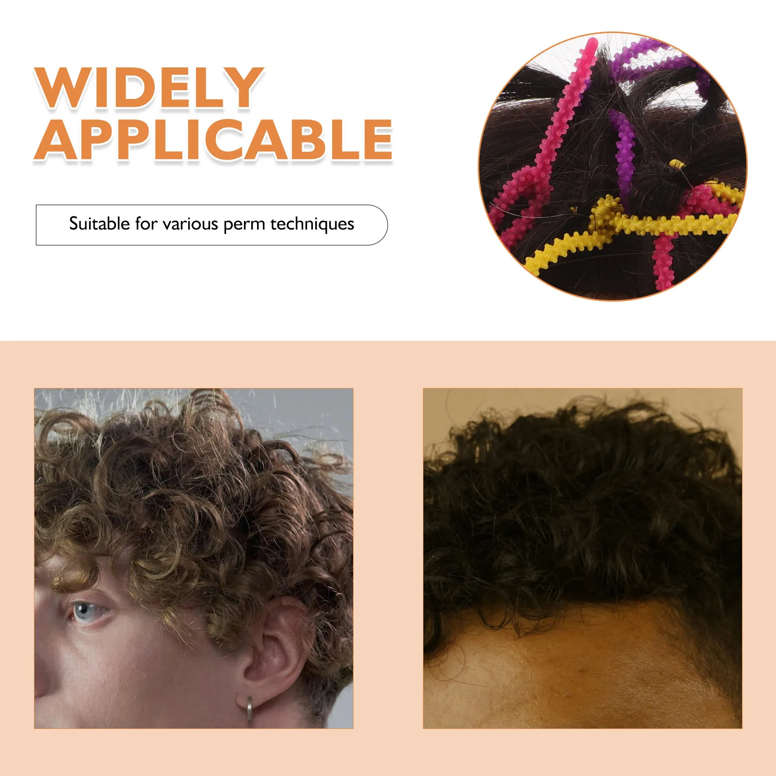 30pcs Flexible Silicone Hair Perm Rods for Tight Curls, Layered Dimension Curl Design, Night Styling & Trendy Hairstyles