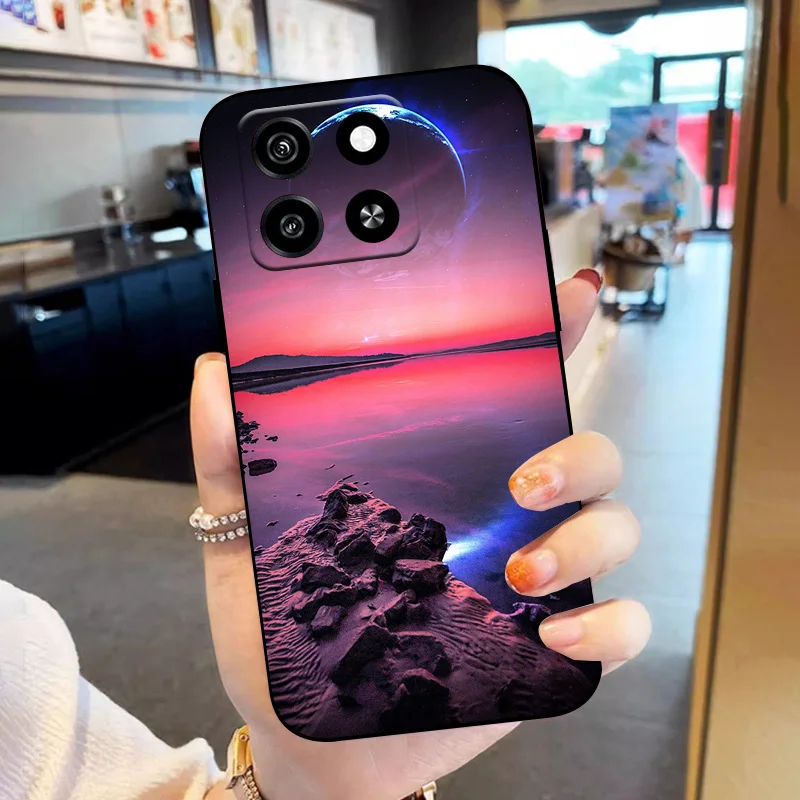 For ZTE Blade A55 Phone Cover Back Case For ZTE Blade A35 Shockproof Bumper Soft TPU Silicone Astronaut Printed Case Cover