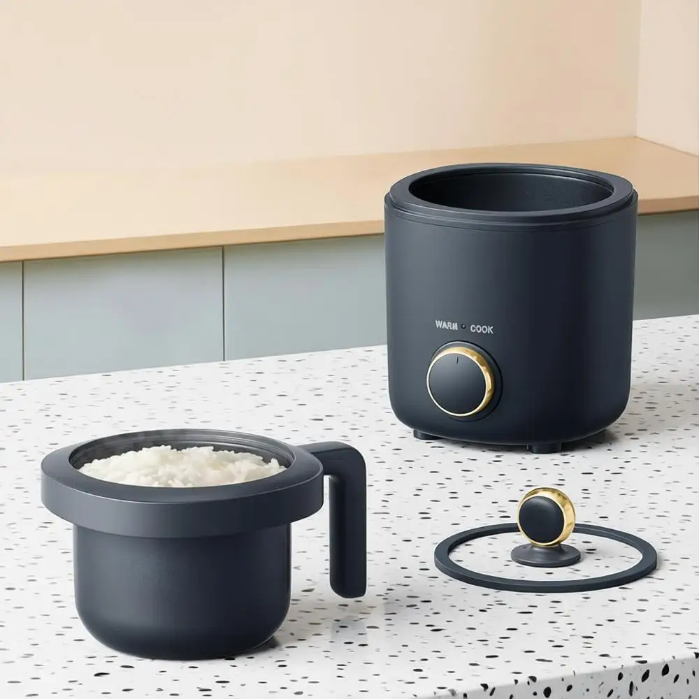 

Мини-рисоварка на 2 чашки (1,2 л) с антипригарным покрытием, без BPA, портативная, с функцией приготовления одним нажатием и поддержания тепла