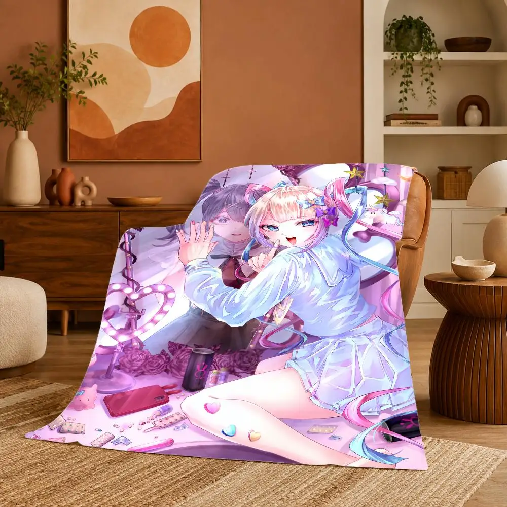 Needy Girl O-Overdose Game Cyber Throw Ultra Soft Summer Flannel Throw Blanket for Couch, Bed, Office & Travel