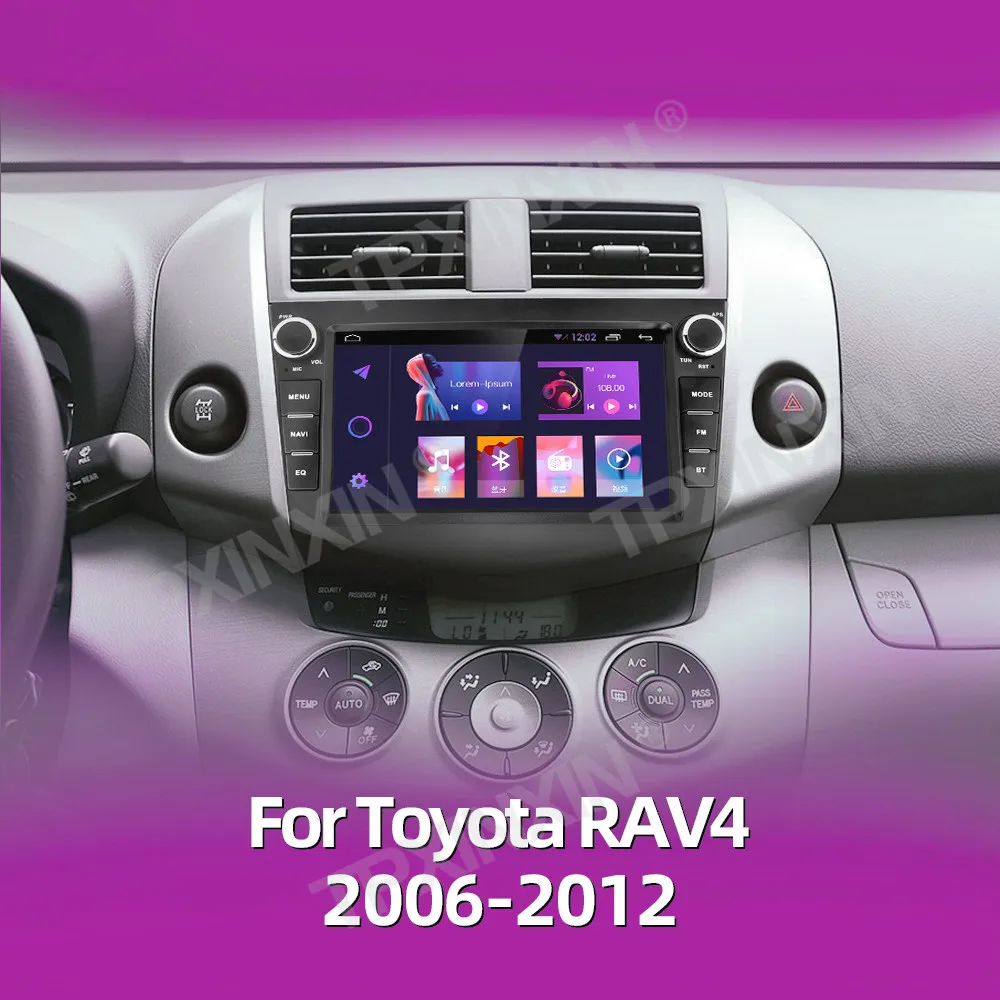 

Автомобильный мультимедийный плеер, 8 дюймов, Android 12,0, для Toyota RAV4 XA30 2006-2012, навигация, радио, стерео, GPS, Wi-Fi, DSP, CarPlay, головное устройство