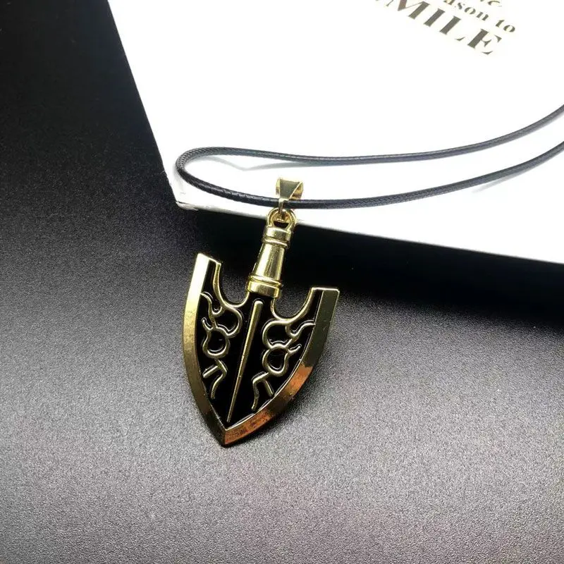 Collier Pendentif Flèche Dorée JoJo's Bizarre Adventure, Pierre de la Mer, Cadeau d'Anniversaire, Articles de Fête Anime, Cosplay ﻿