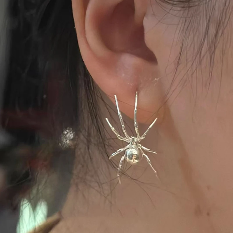 Gotyckie Kolczyki Pająki - Klipsy i Nausznice Vintage