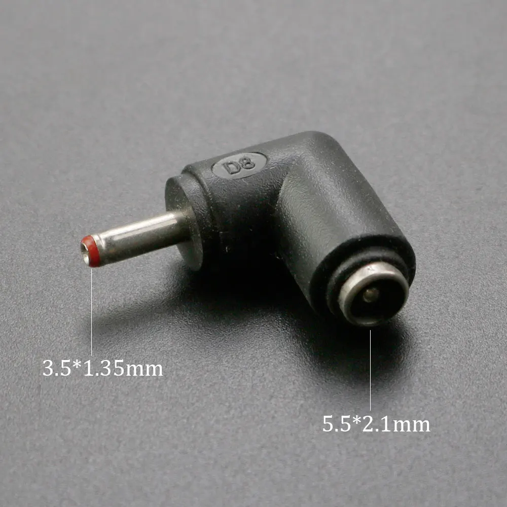 2-5 sztuk 5,5 x 2,1/2,5 mm męski/żeński na 3,5 x 1,35 mm męski/żeński Adapter złącza zasilania DC Laptop 5,5 * 2,1/2,5 do 3,5 * 1,35 mm — zdjęcie 4