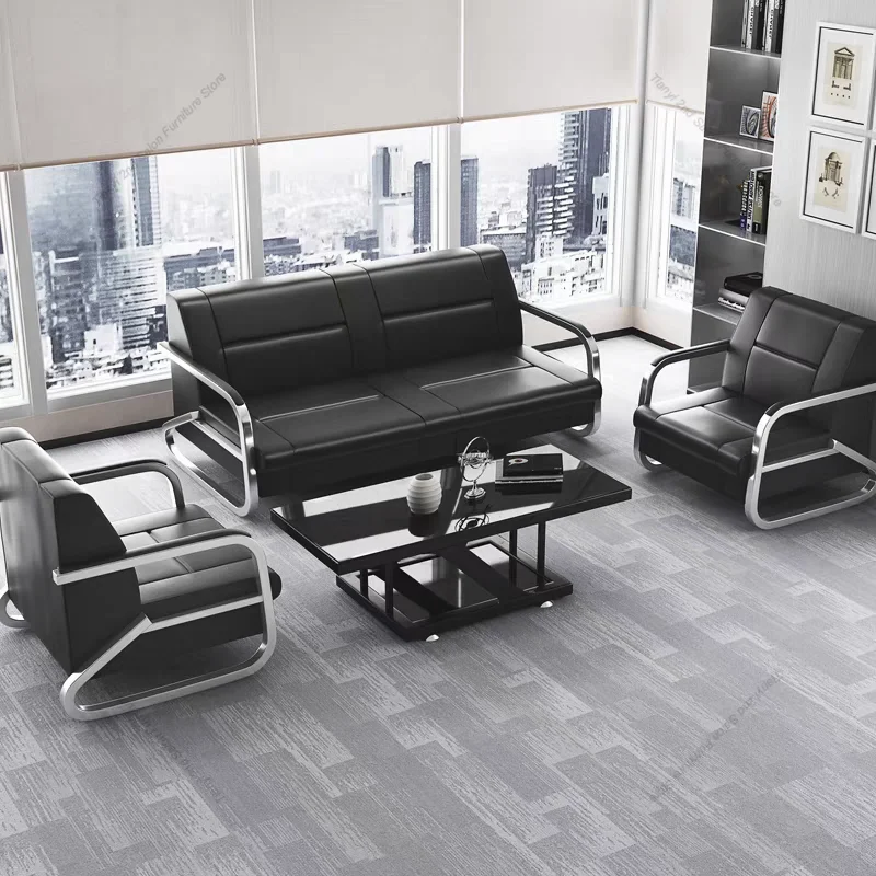 Nordic Minimalist Style Office Sofa Business Reception Meeting Rest Area Iron Art Simple Sofa Set Office Furniture Диван FYOS
