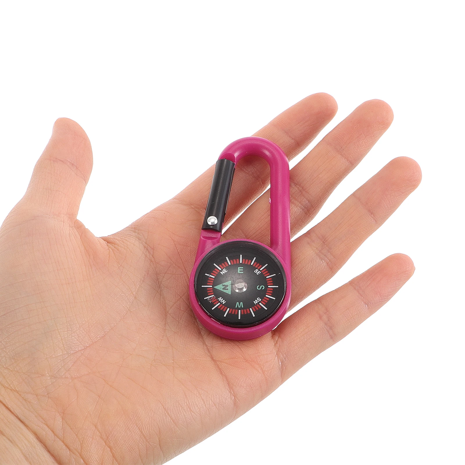 

8Pcs Portable Carabiner Compass Keychain Lightweight Mini Compass for Camping Hiking Mountaineering Survival Outdoor Buckle