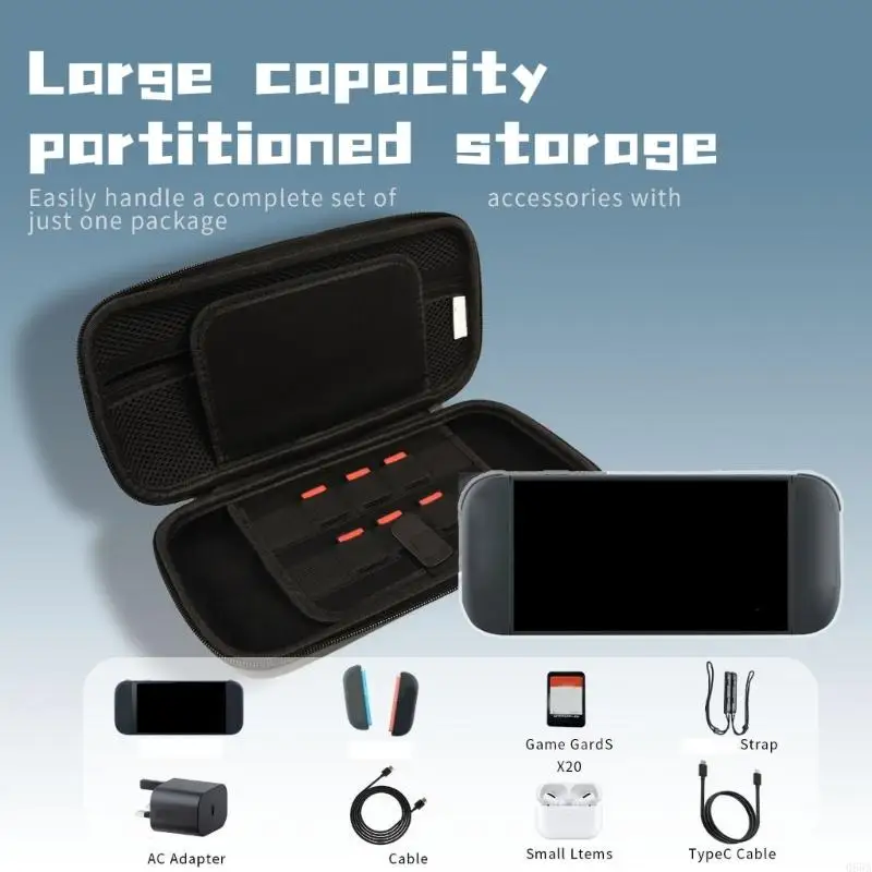 Kotak penyimpanan kapasitas besar untuk konsol game sw2 membawa kantong organisasi mudah